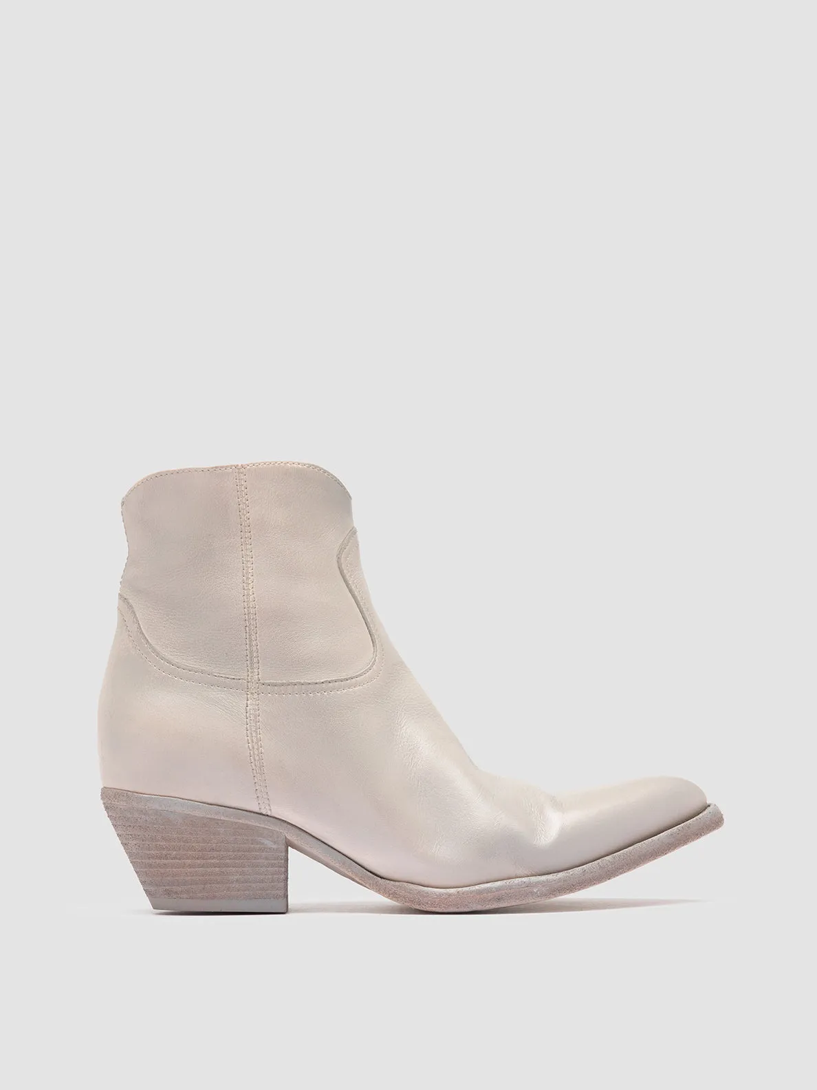 Thermal Core Adventure Seeker Combat Look WANDA DD 103 - Off White Leather Zip Boots