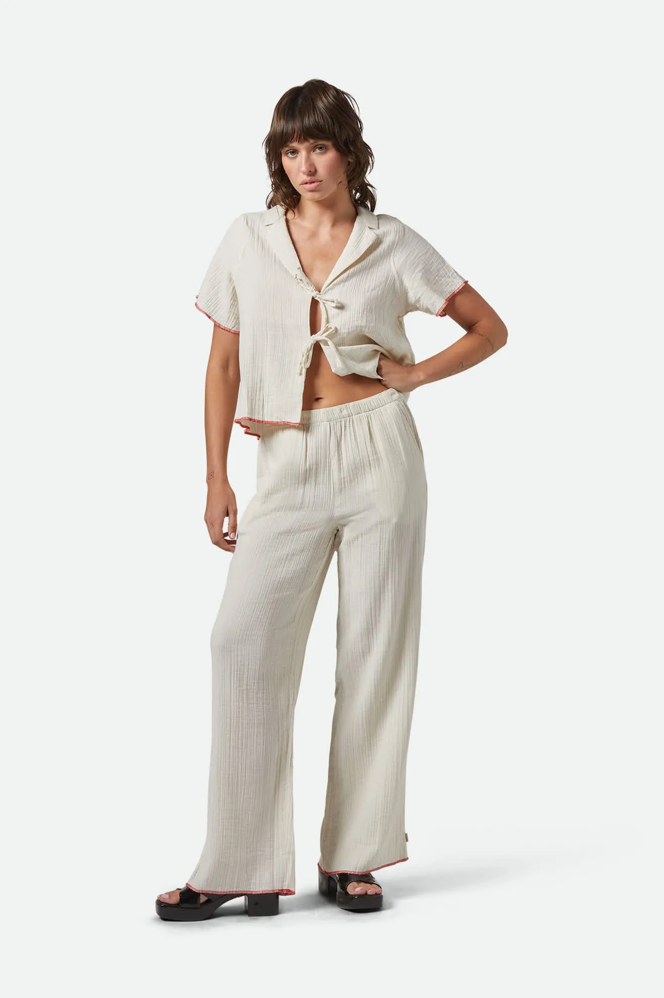 Wandering Hudson Lounge Pant - Off White FlexibleStretchWeave Long Wear