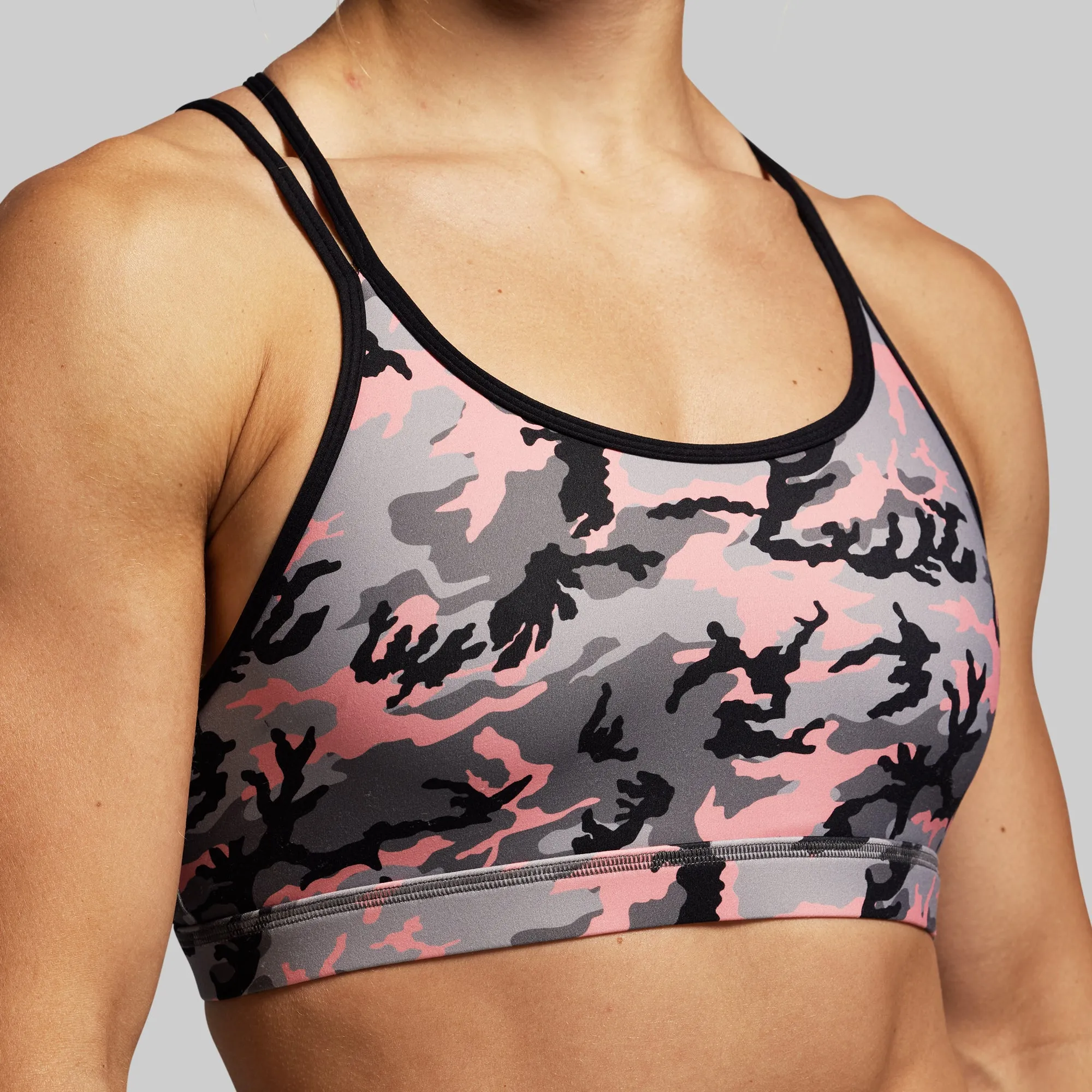 Warrior Sports Bra (Pink Woodland) Reinforced Stress Points