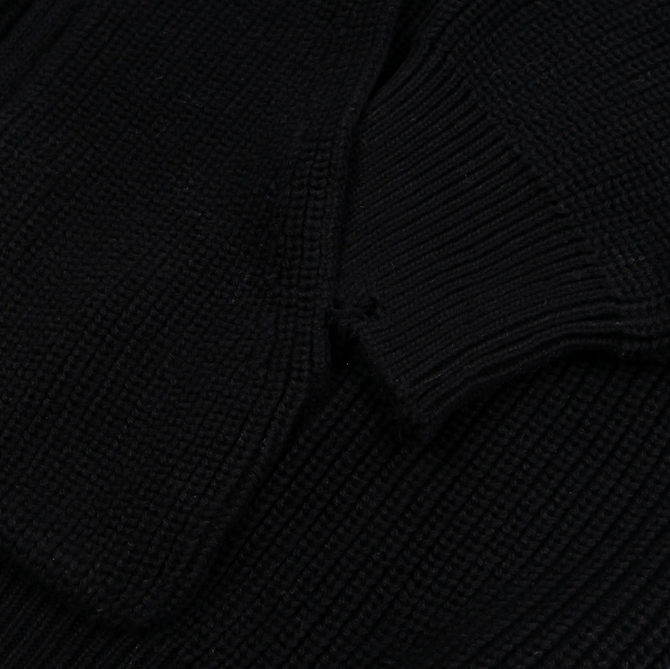 Warm and Cozy product herringbone texture Washed Black Knit Full Zip Womens Hoodie (Washed Black)