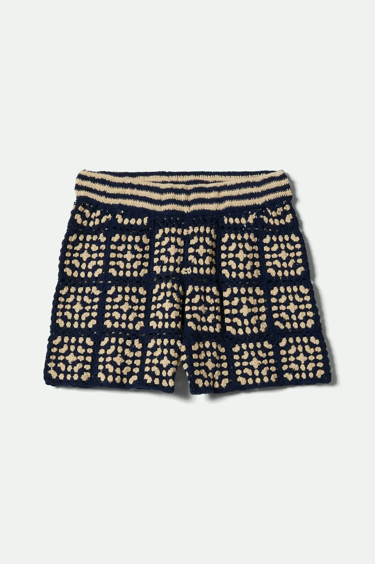 Crochet Short - Mood Indigo/Off White Breezy Design
