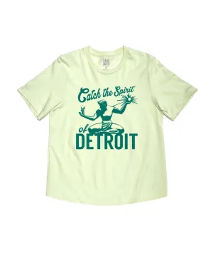 Ink Detroit Catch the Spirit kinda cropped T-Shirt - Citron tall size