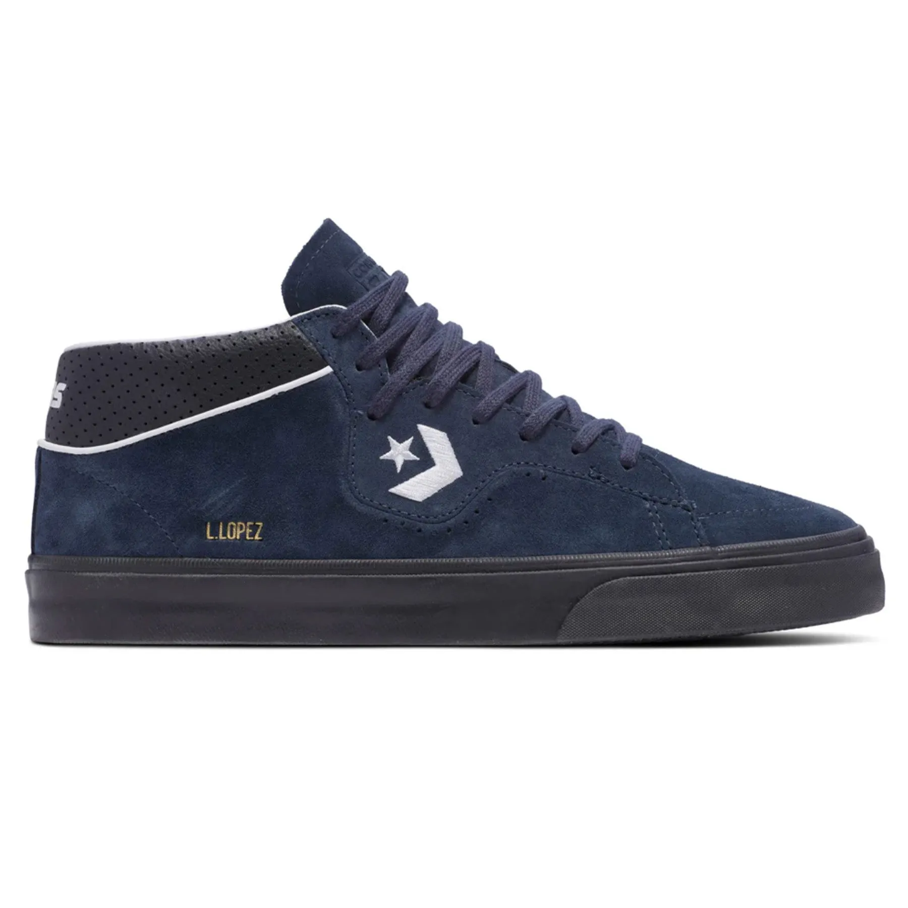 Breathable knit Kickflip Ready Converse CONS Louie Lopez Pro Mid Into the Void/Black