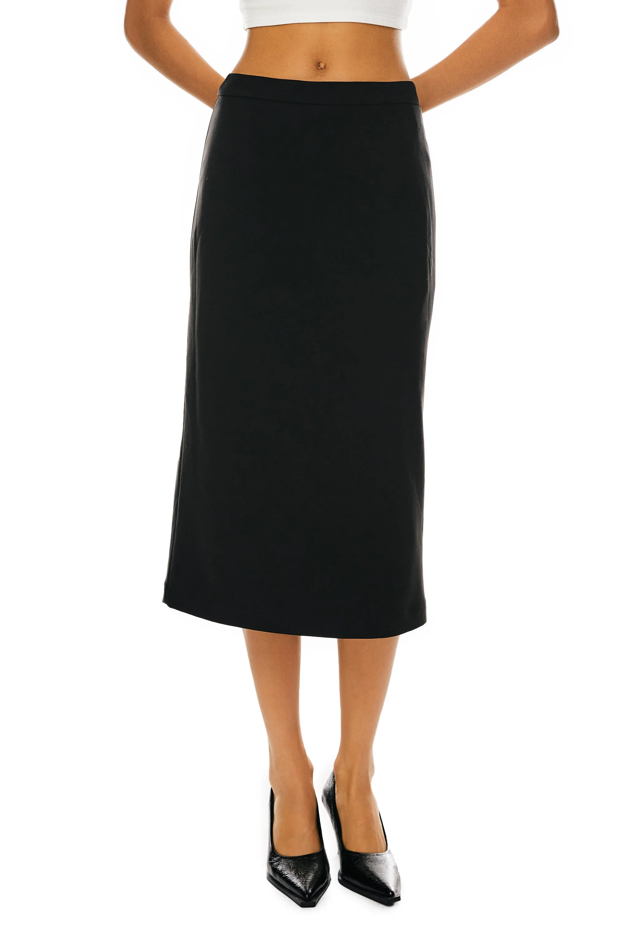 Split Midi Pencil Skirts Relax Fit Design