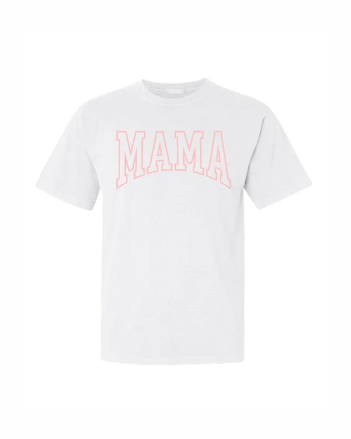 Sustainable Fibers ColorfastFabricTech Ink Detroit - Varsity MAMA T-Shirt - White