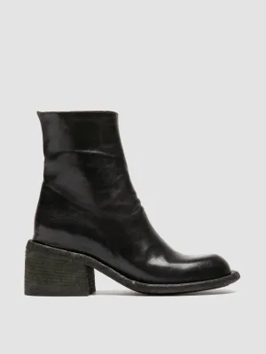 WILDS 004 - Green Leather Zipped Boots Comfort Cushion