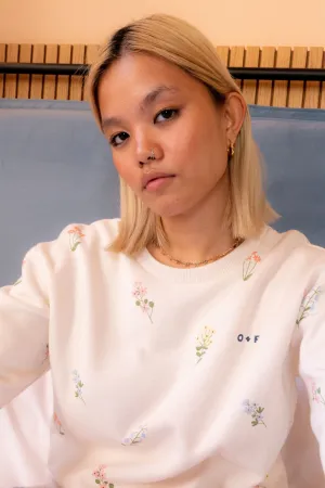 product shipping product yoga friendly flexibility O&F Floral Print Sweatshirt