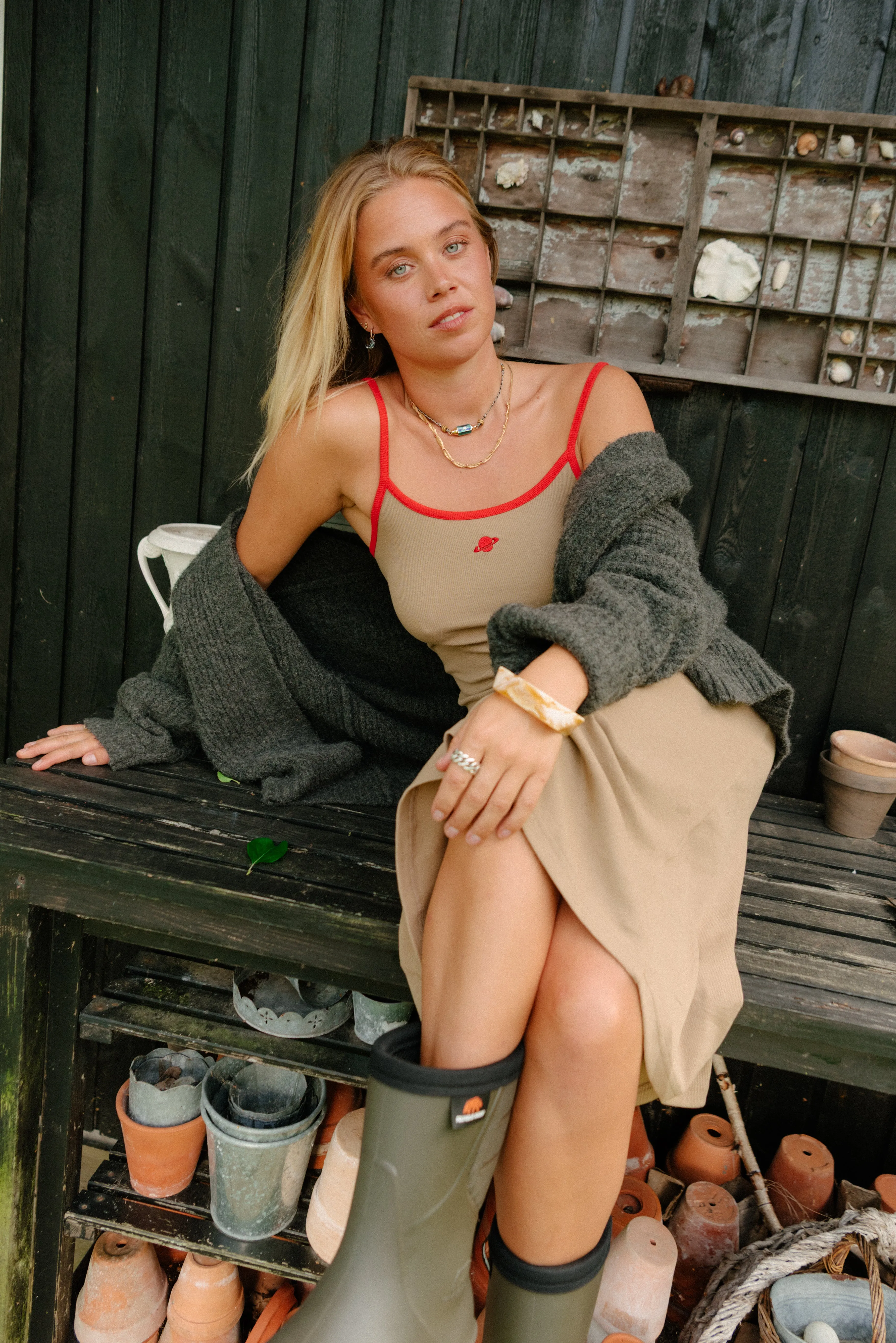 Date-Night BABY1 MIDI STRAP DRESS