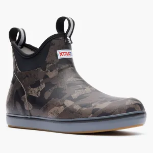 Women's 6 in Black Camo Ankle Deck Boot Stable Ankle