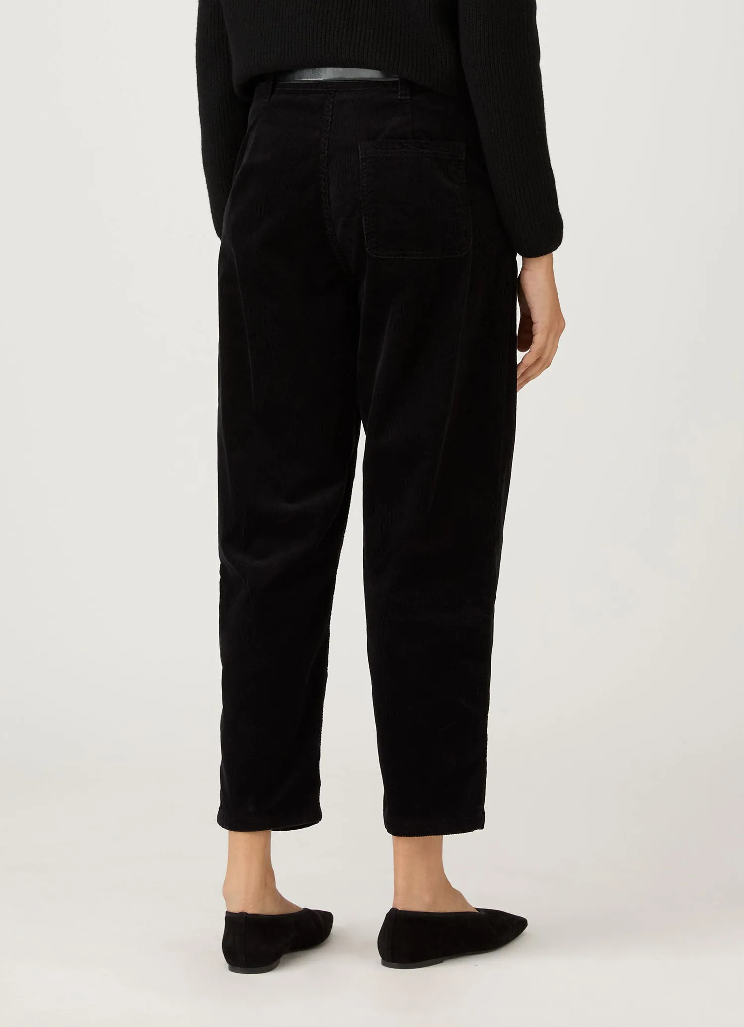 Women's Corduroy Trouser in Black Active Comfort Wear