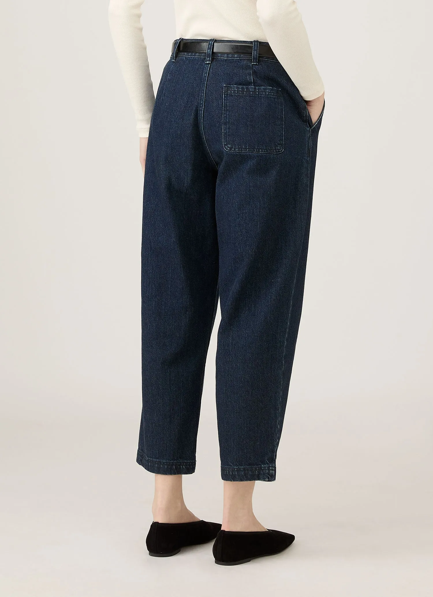 Adaptable Fit Women's Denim Tapered Trouser in Denim Rinse Wash