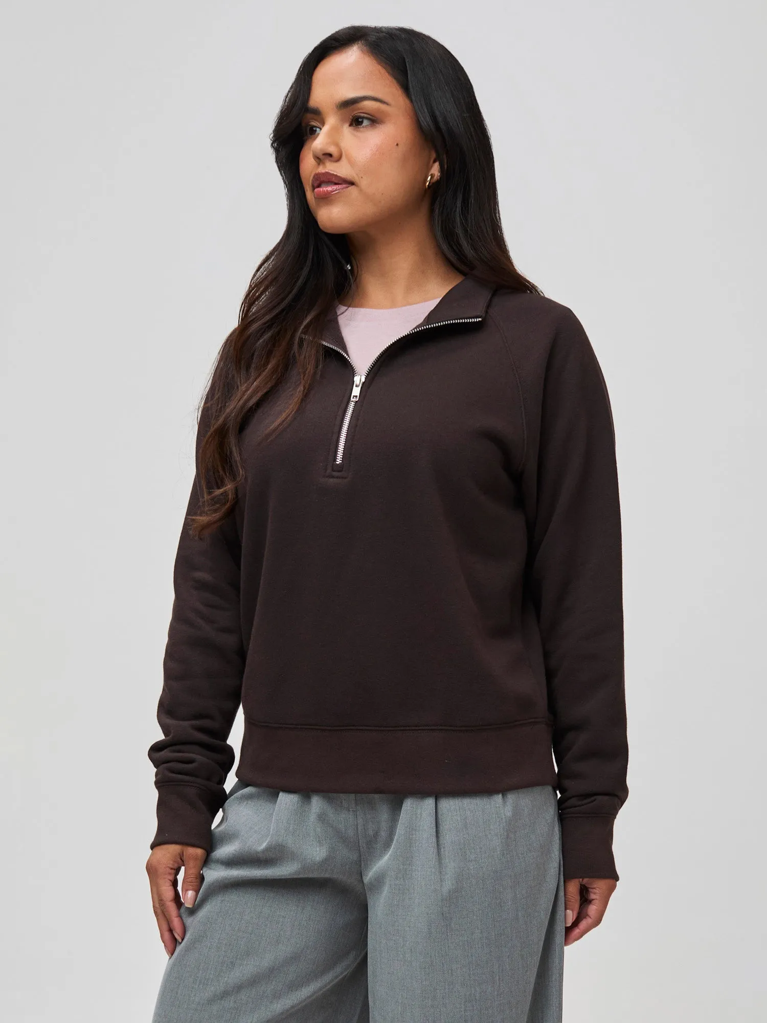 Women's Espresso Half Zip Chill Clothing product ethical sourcing