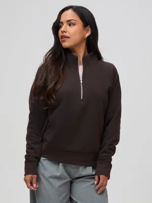Women's Espresso Half Zip product shiny sparkle Layer Relaxed