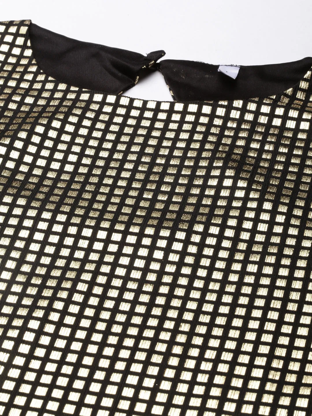 Smooth Mood Women's Gold Embellished Sheath Dress