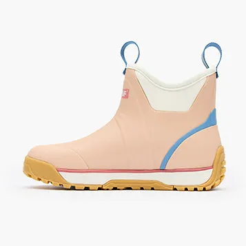 Women's Ice Fleece Lined Ankle Deck Boot lace up closure Elastic Gusset