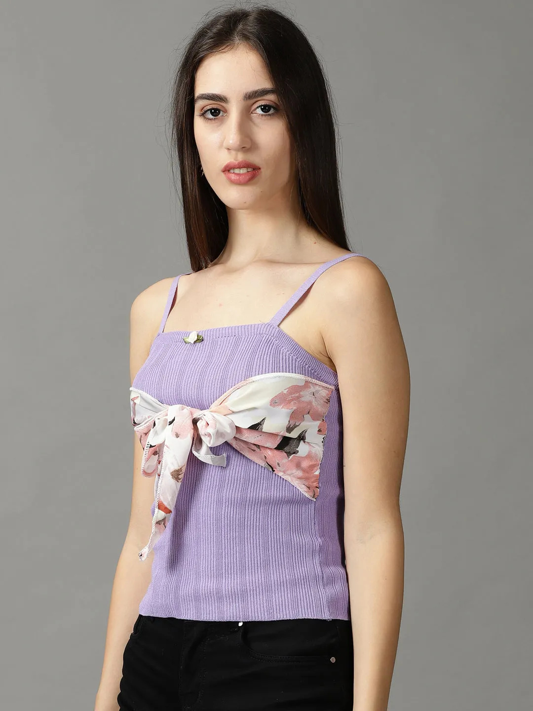 Soft & Smooth AntiPilling Treatment Women's Lavender Print Top