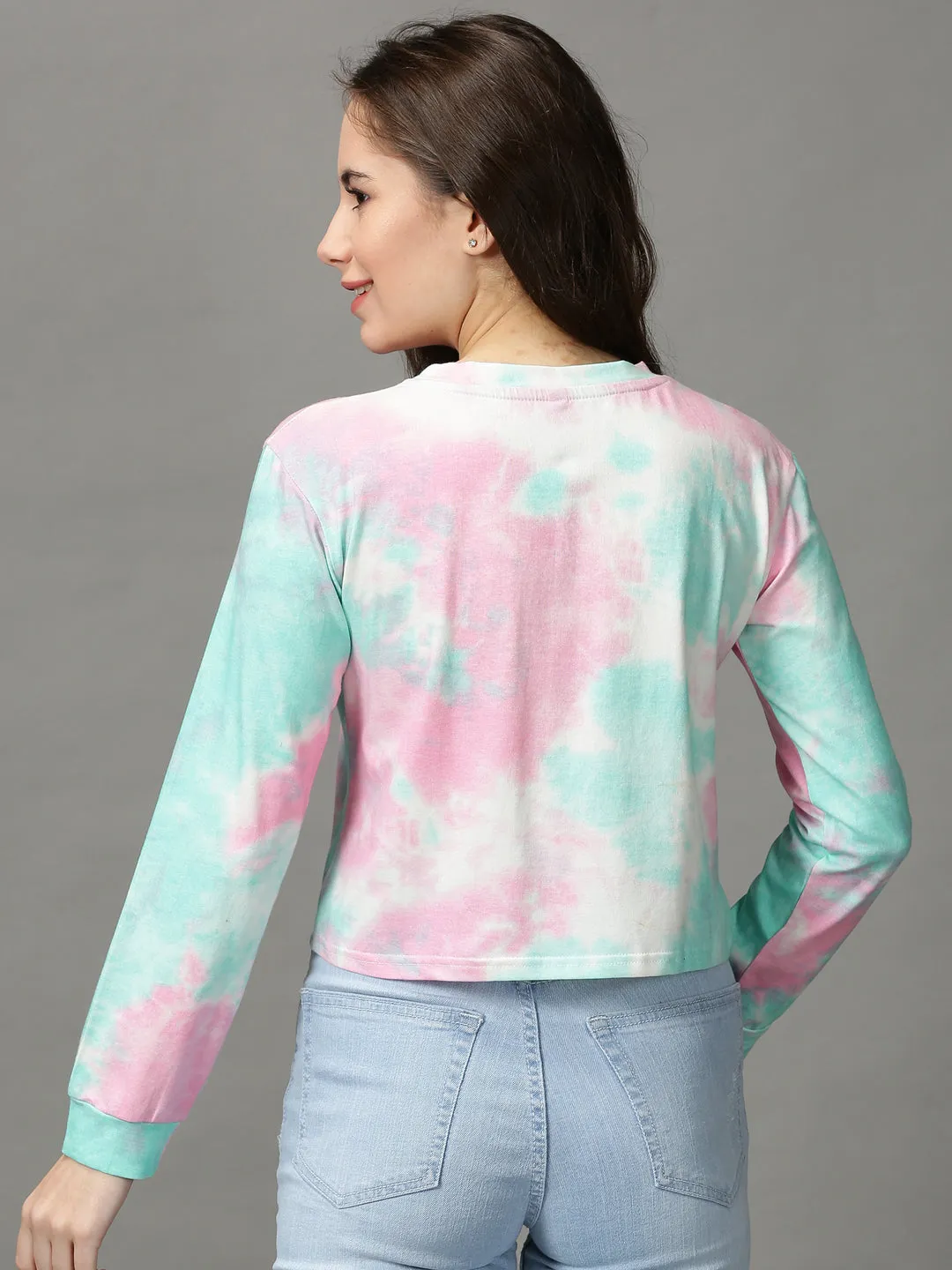 Women's Multi Tie and Dye Crop Top Everyday Style Trend