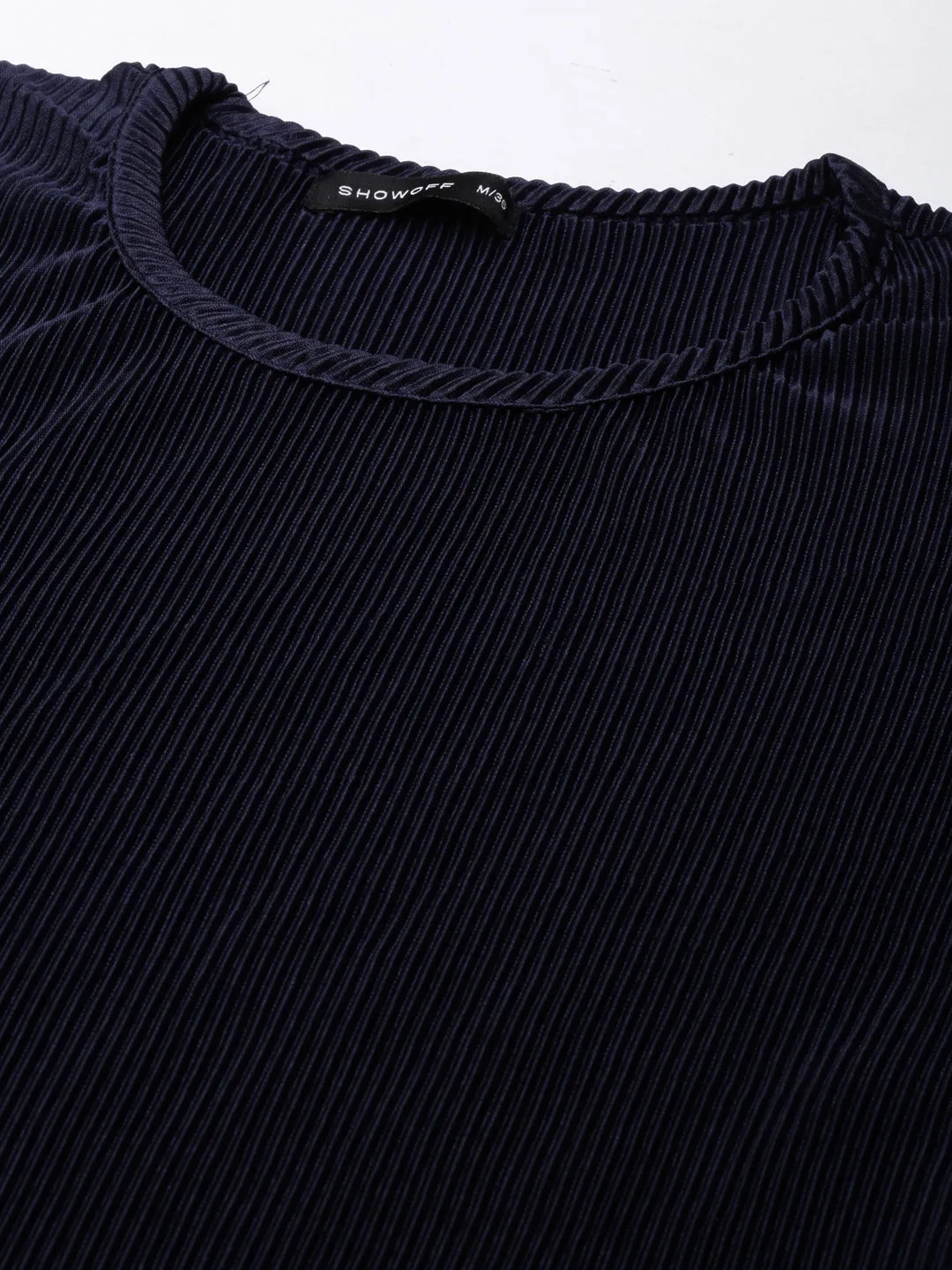 Women's Navy Blue Above Knee Bodycon Satin Dress DeepPocketStyle