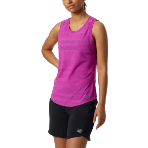High Neck Cut Women's Q Speed Fuel Jacquard Tank