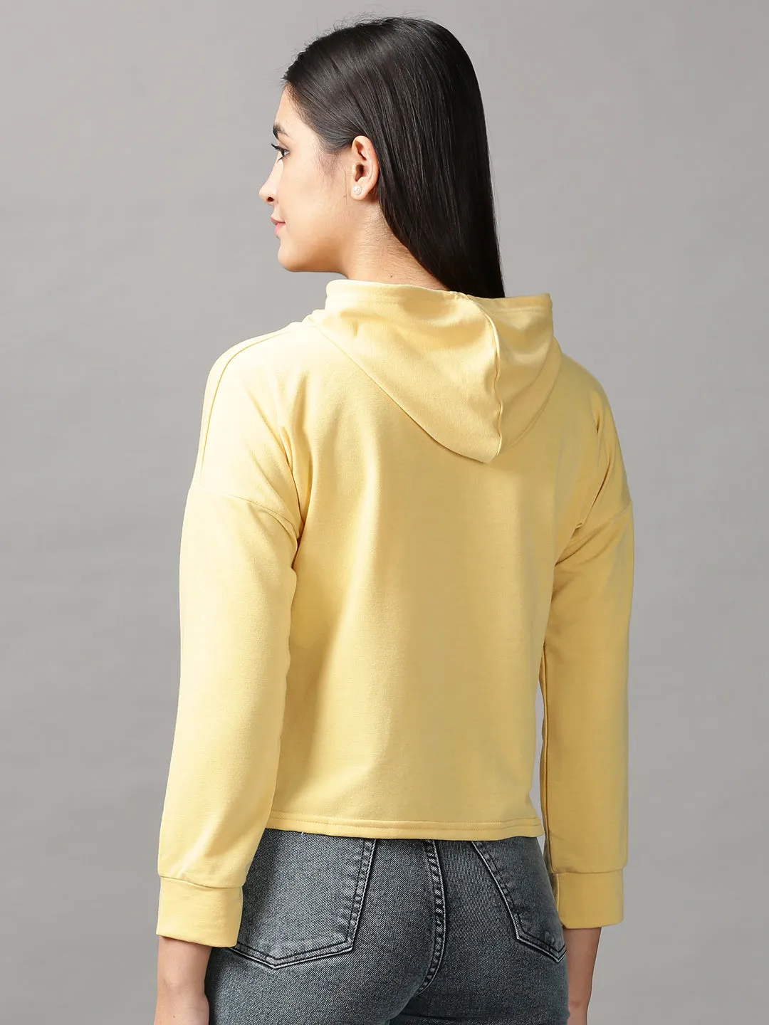 AntiPilling Treatment Women's Yellow Hooded Top