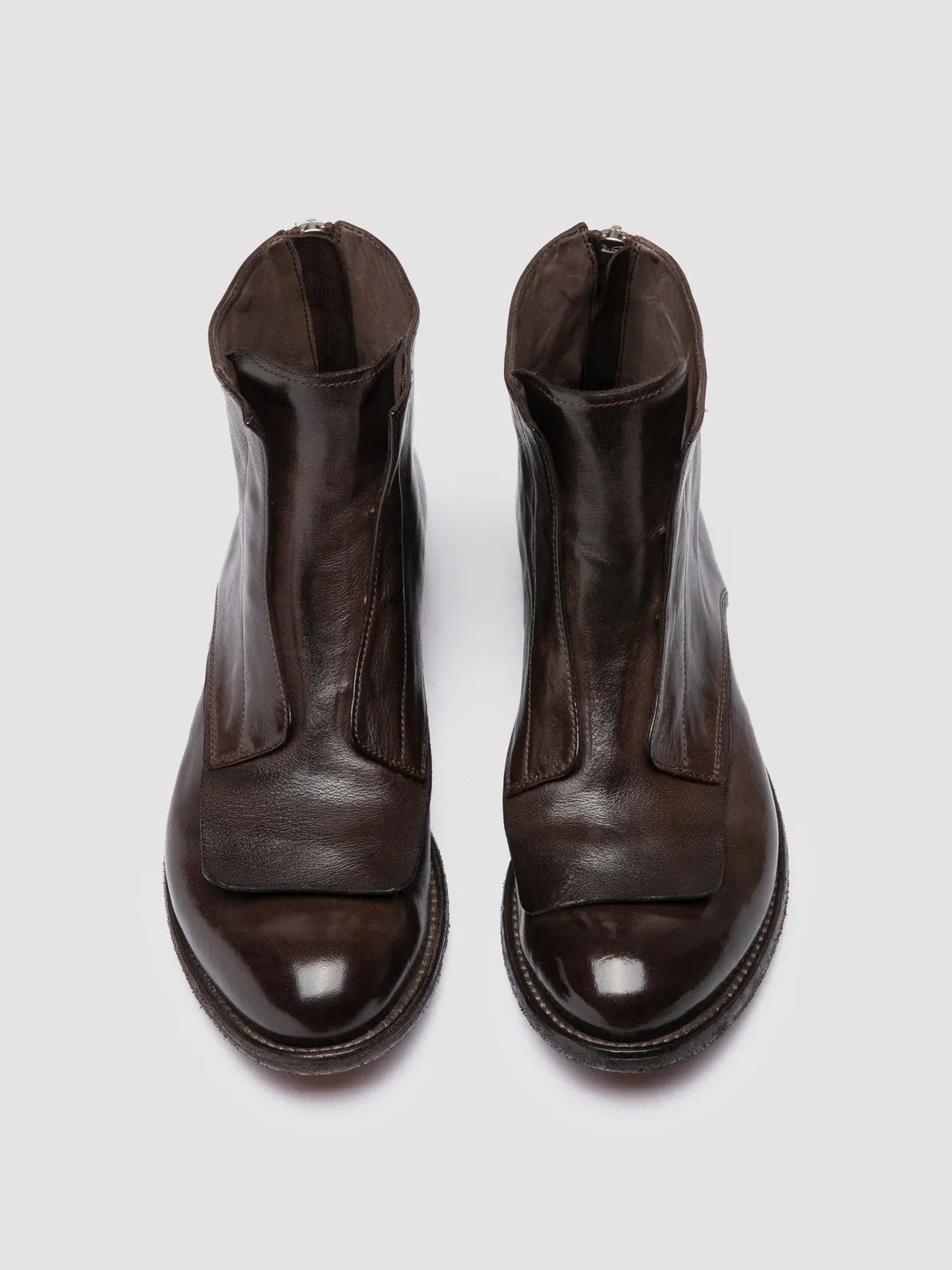 Premium Quality LEXIKON 160 - Brown Leather Zipped Boots