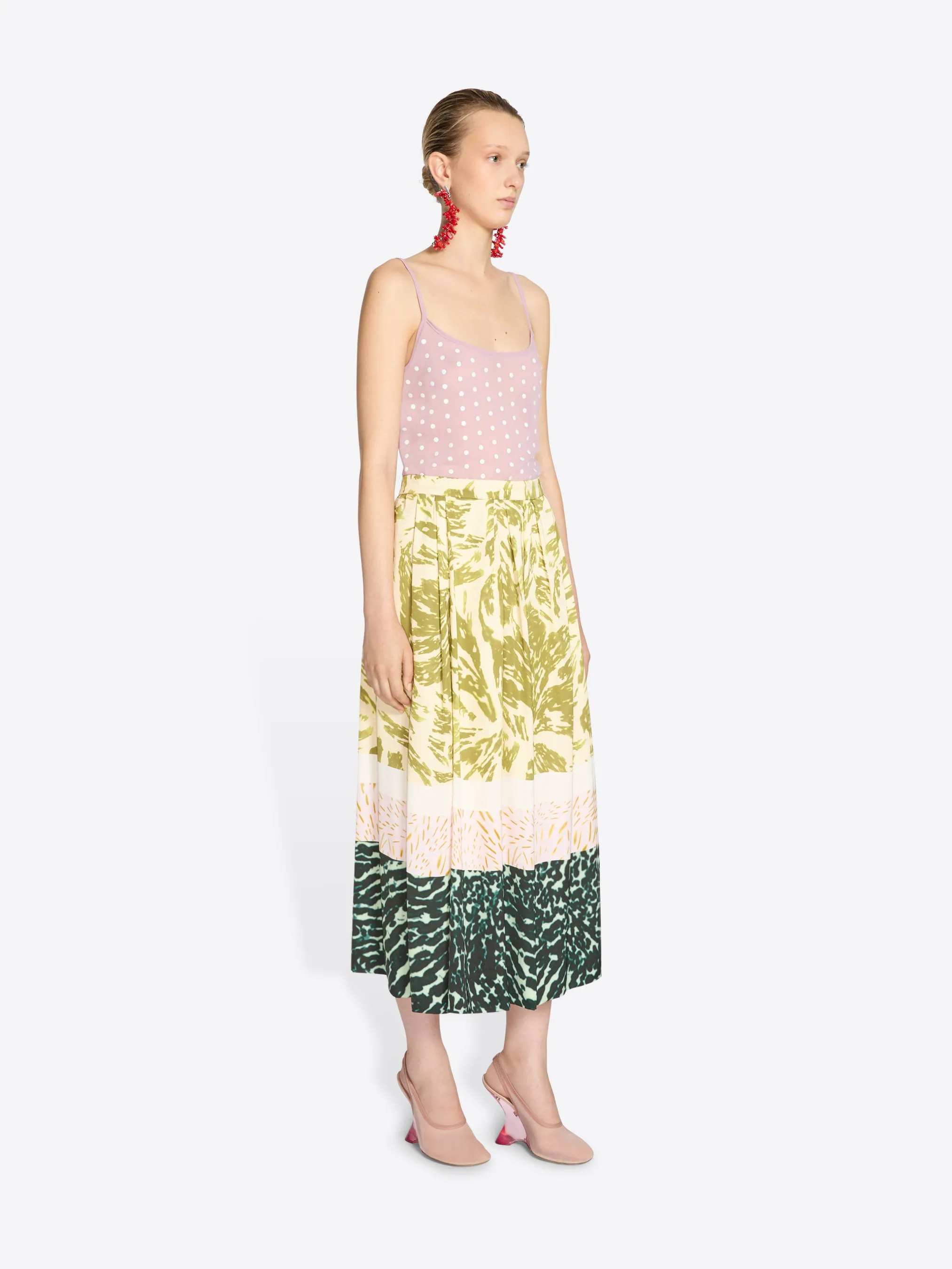 Printed viscose skirt Subtle Finish