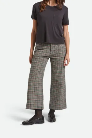 AntiPilling Tailored Wear Margo Cropped 5-Pocket Pant - Multi Stripe/Plaid