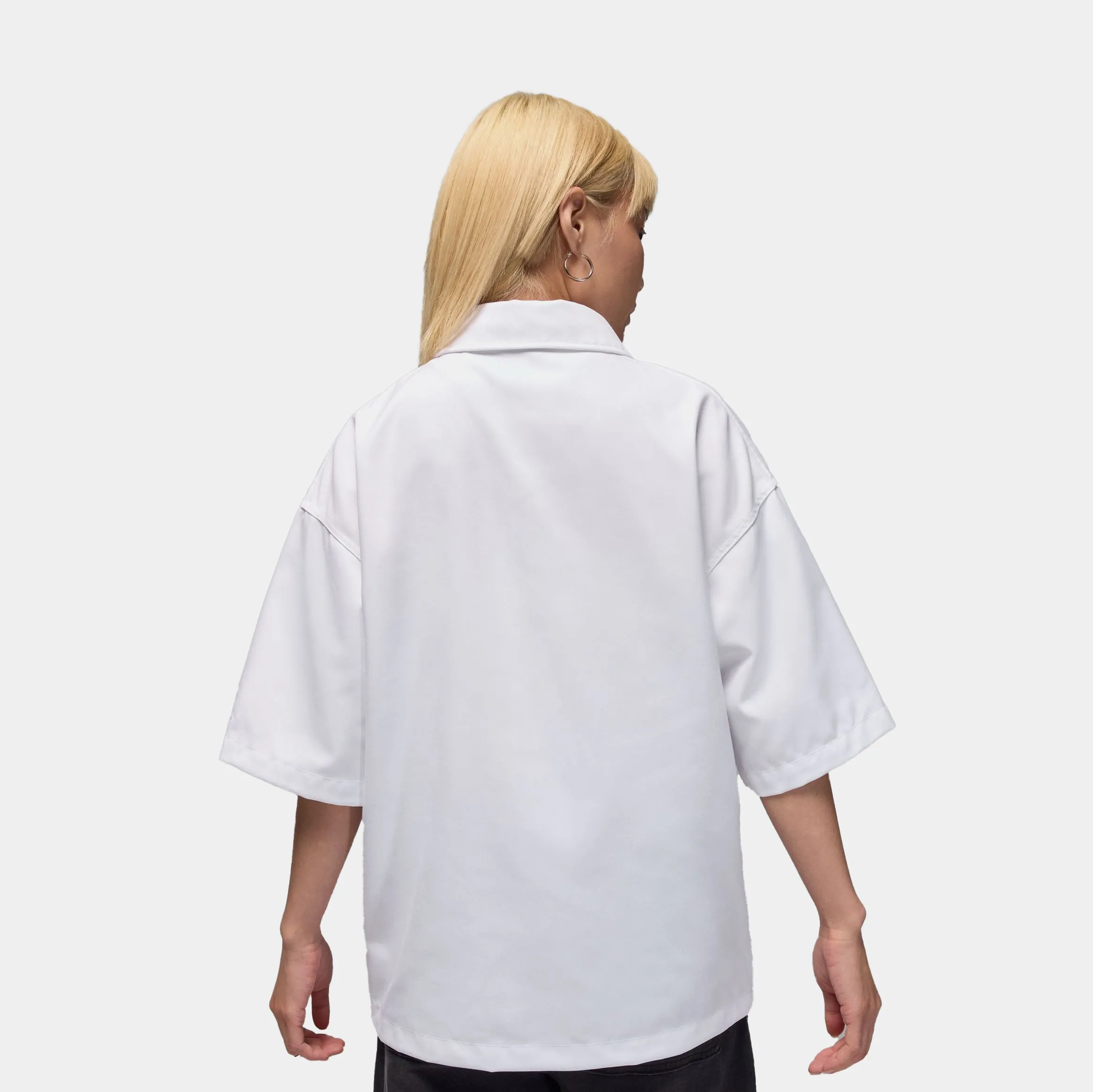 Flight Woven Button Up Womens Short Sleeve Shirt (White) Myth Glow ZeroIrritationLabels