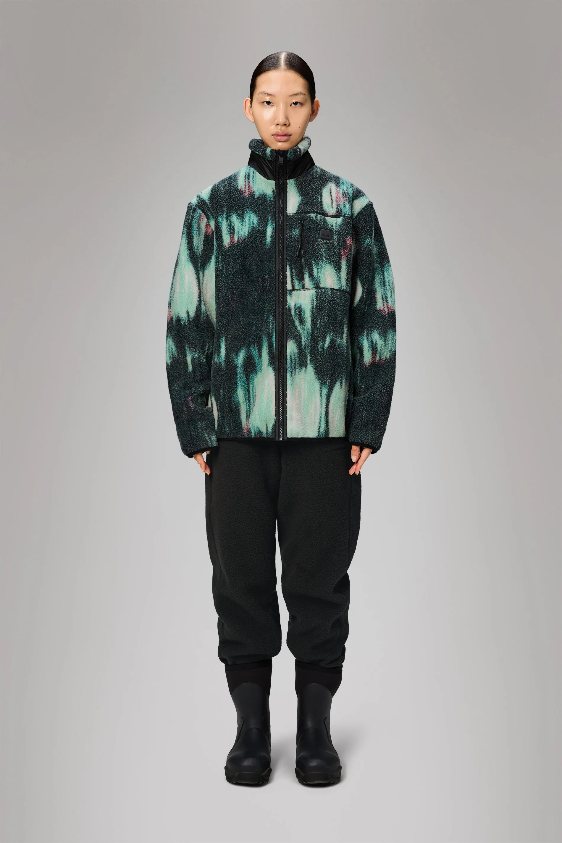 Yermo Fleece Jacket CompactFoldable Stretchable Panels