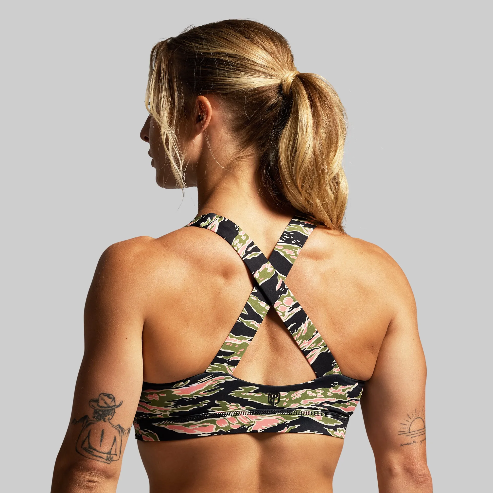 Your Essential Sports Bra (Pink Jungle Tiger) Medium-quality