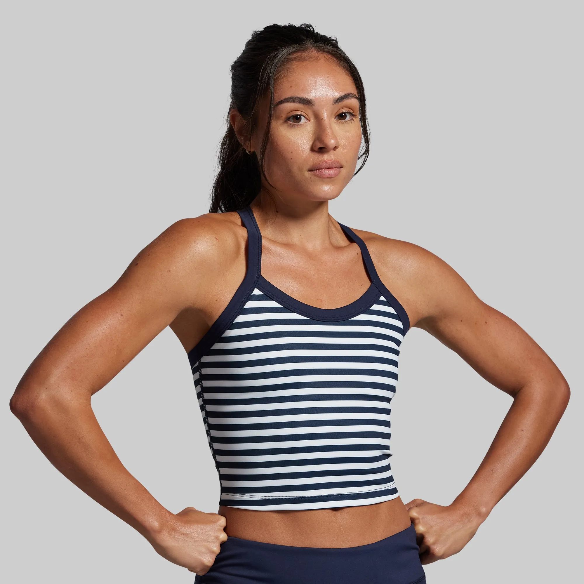 Your Favorite Sports Bra (BP Navy Stripe) Thin Straps