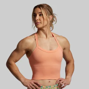 Your Favorite Sports Bra (Melon) Petite size seams Square neck seams