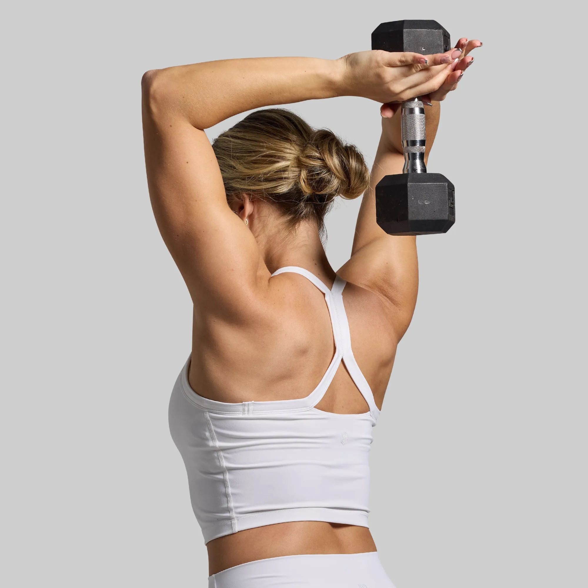 Your Favorite Sports Bra (White) Monogrammed seams