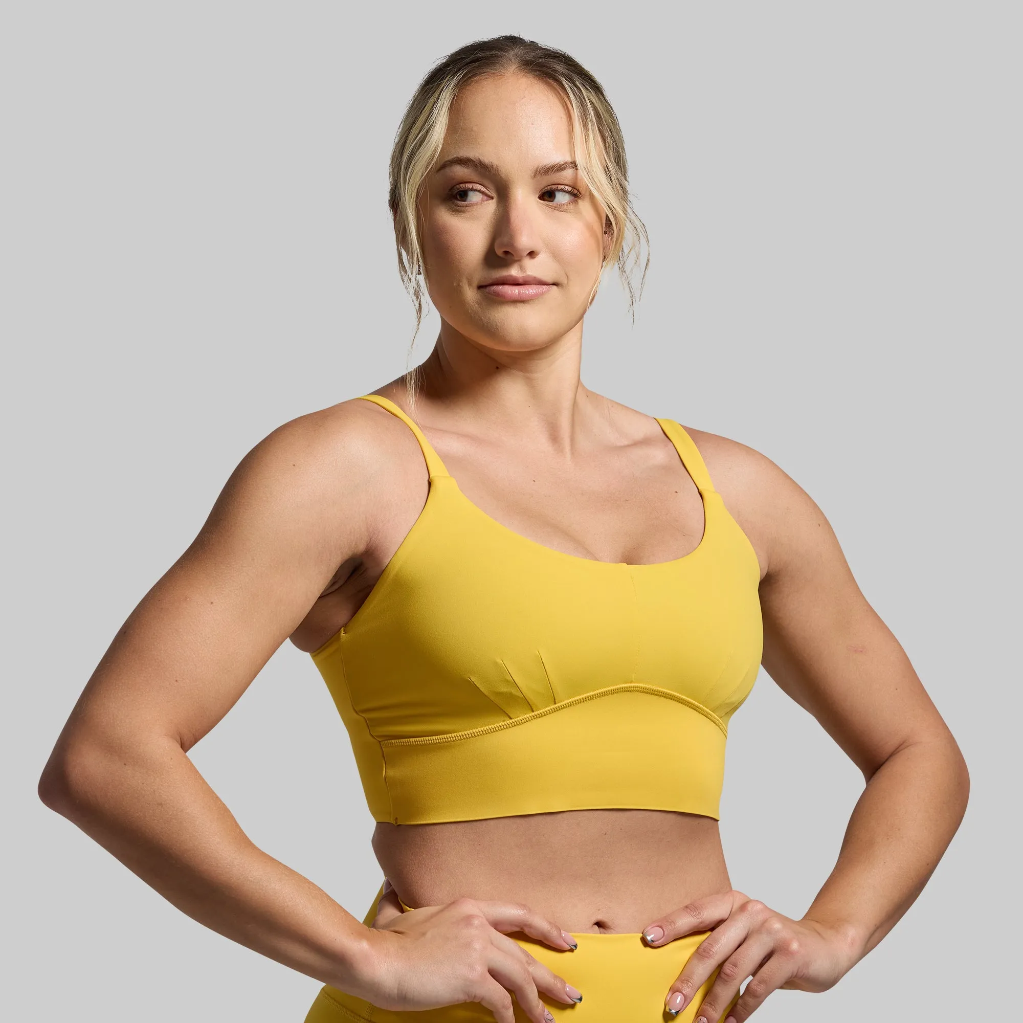 Tension Dispersion System Baggy fit seams Your Go To Sports Bra (Golden)
