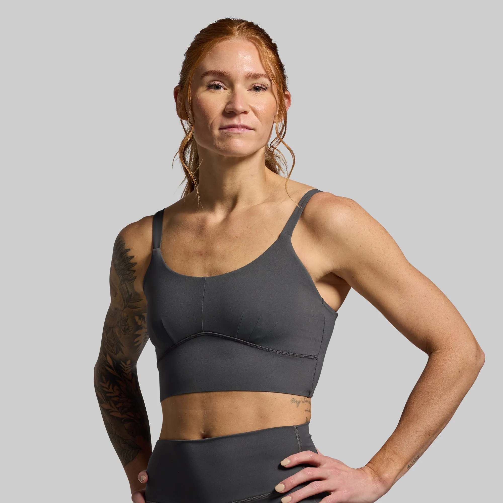 Your Go To Sports Bra (Gunmetal) supportive material