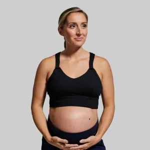 Pilates studio clients Milk and Muscles Nursing Sports Bra (Black)