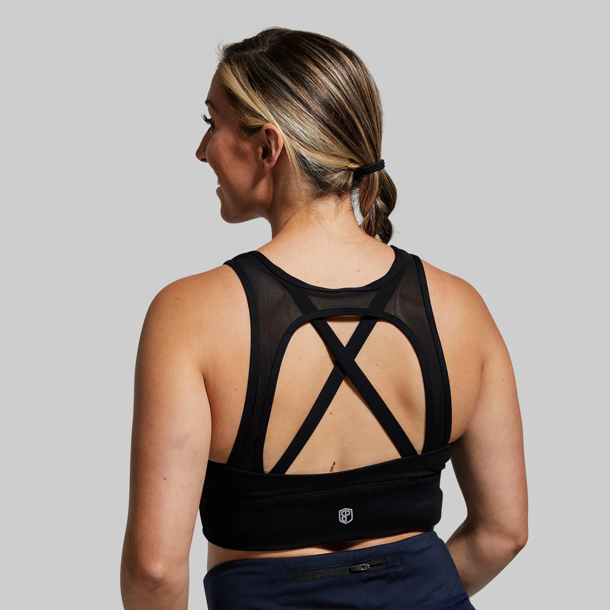 Milk and Muscles Nursing Sports Bra (Black) Nylon workout gear Orange sports apparel