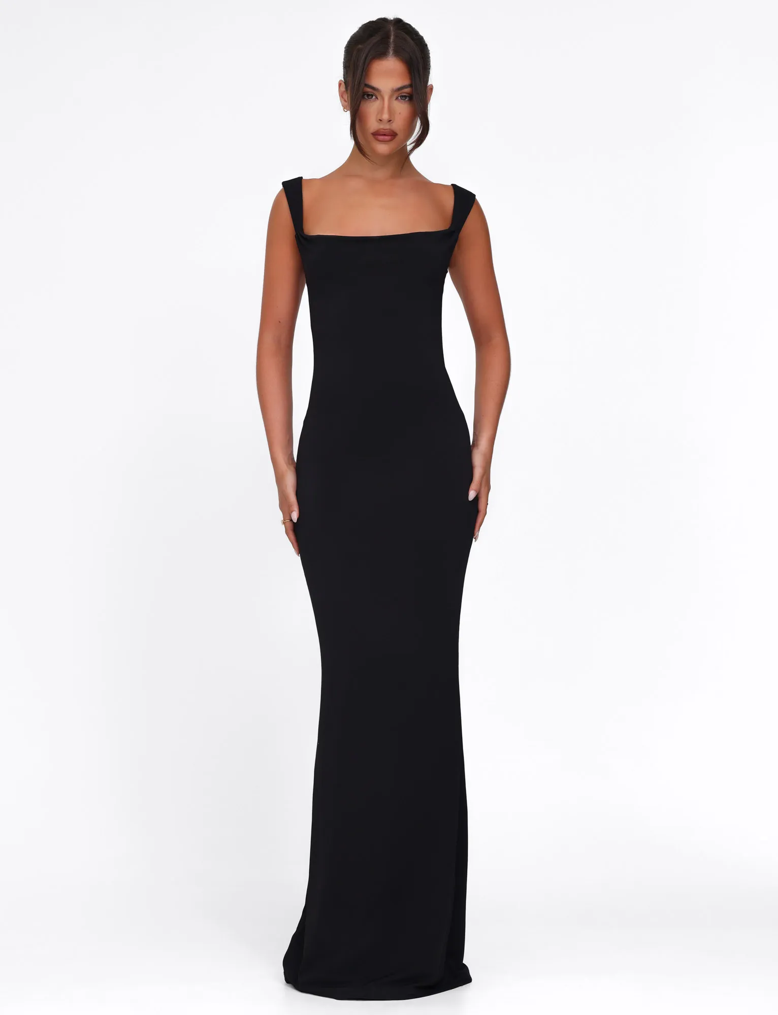 Seamless-Look Bloom Zone ZITA DRESS - BLACK